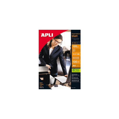 Papier photo mat 120gr A4 100f. APLI