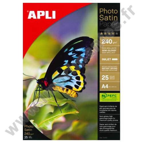 Papier photo satin pro 240gr A4 25f.APLI