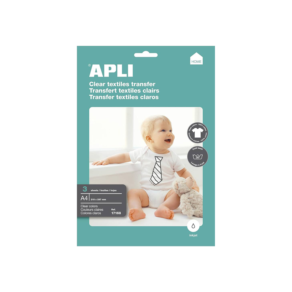 APLI PAPIER TRANSFERT JET 3 FEUILLES