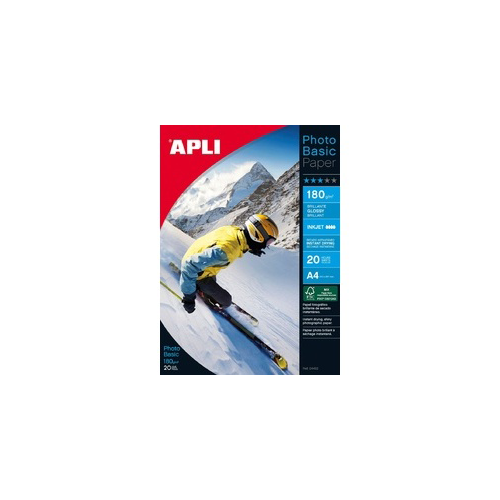 PAP. PHOTO A4 Basic Glossy 180 GR. 20F
