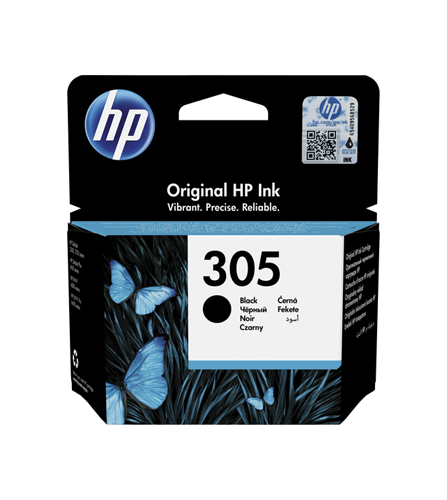 HP Cartouche jet 305 noir 3,55ml 3YM61AE 120P.