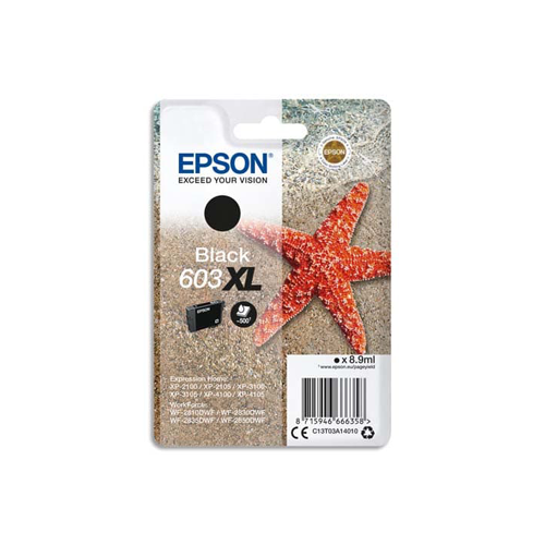 EPSON Cartouche jet d'encre 603xl noir C13T03A14010