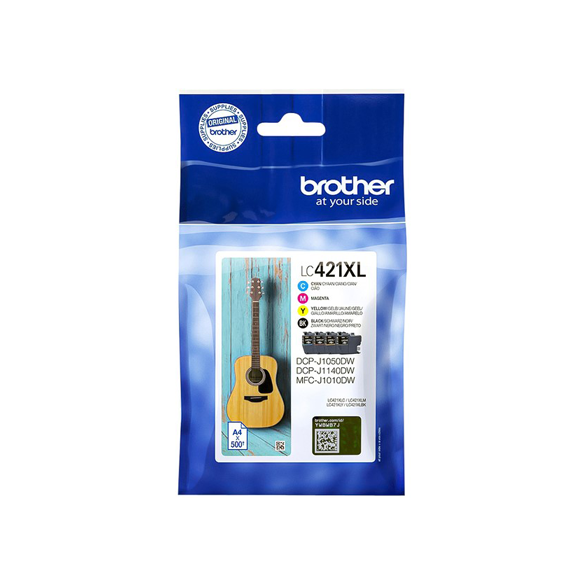 Brother LC421XL Pack 4 Cartuches d'encre Originales - LC421XLVAL