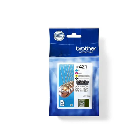 Brother LC421 Pack de 4 cartouches d'encre originales - LC421VAL