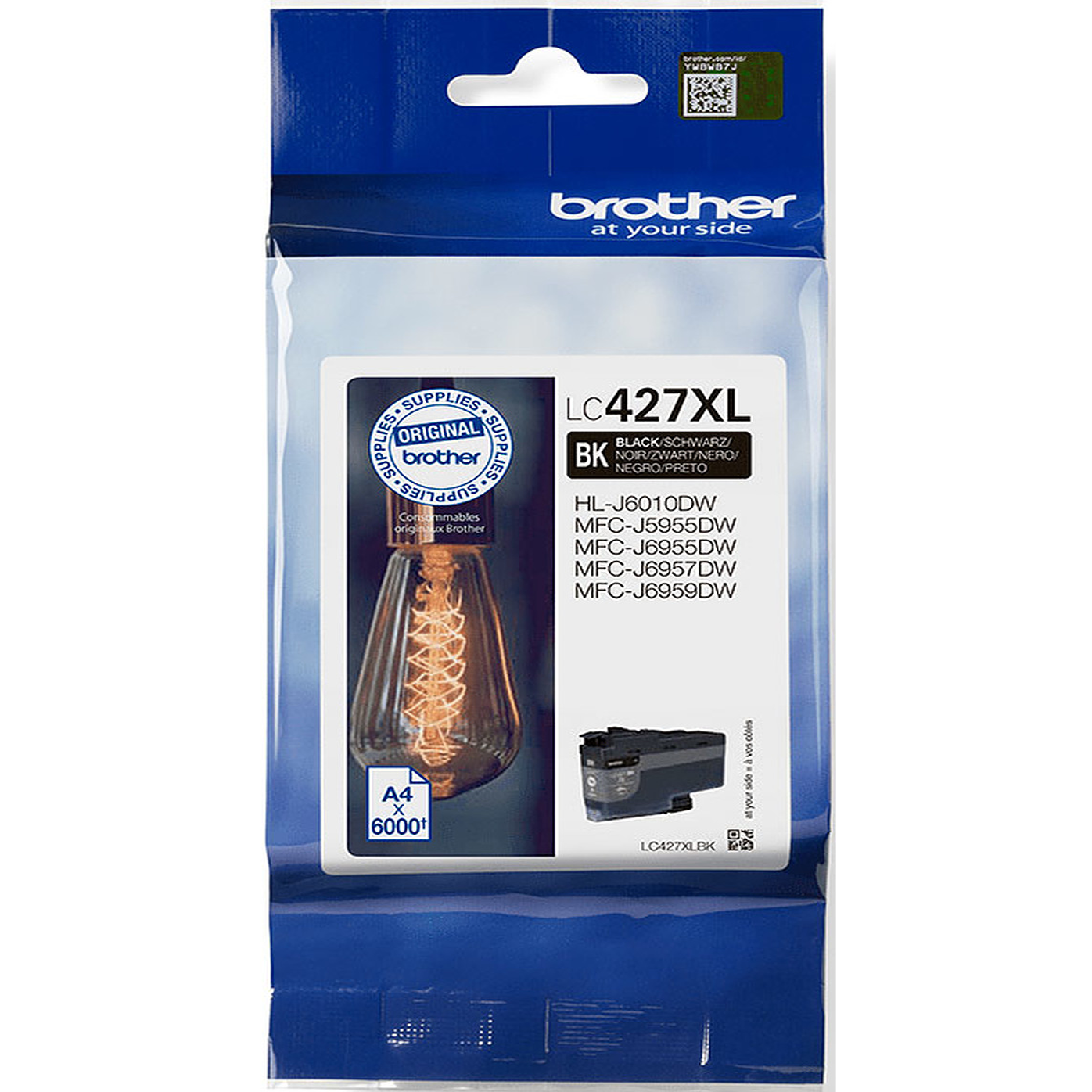 Brother LC427XL Cartouche d'encre noire d'origine - LC427XLBK