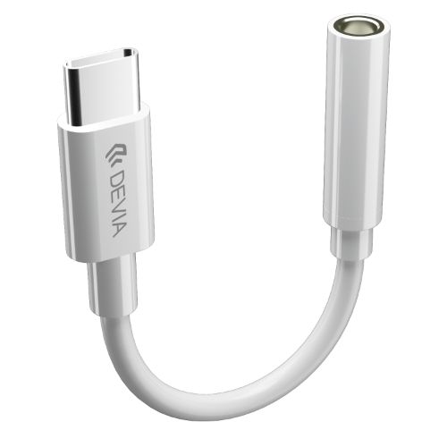 Devia adapter Smart USB-C - jack 3,5mm white