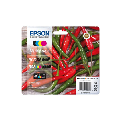 Multipack 4-colours 503 XL Black/Std. CMY 9.2ml+3.3ml 550p/470p.