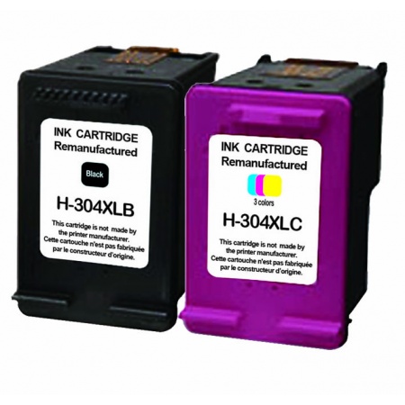 H-304XL PACK 2 CARTOUCHES COMPATIBLES HP N°304XL - N9K07AE