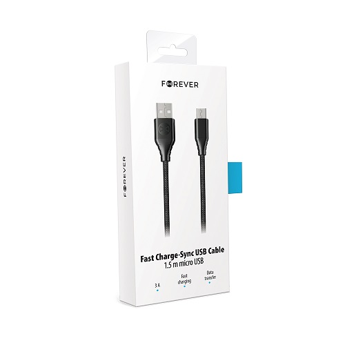Forever Core Classic cable USB -microUSB 1,5 m 3A black