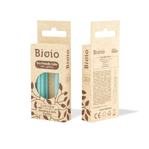 Bioio cable USB - USB-C 1,0 m 2,4A blue