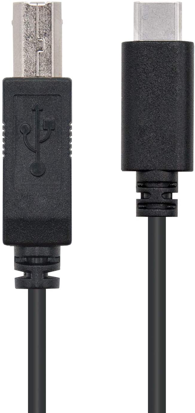 Câble d'imprimante Nanocable USB-B 2.0 mâle vers USB-C mâle 1 m