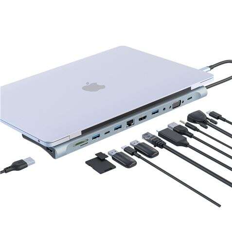 XO adapter HUB HUB010 12in1 grey