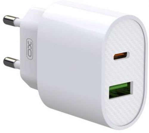 Chargeur secteur XO L81A Type C et USB QC 3.0 20W - Charge rapide - Sortie avec