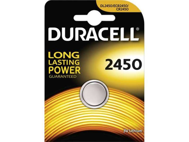 Duracell Pile bouton Lithium CR2450 3V Blister (1-Pack) 030428