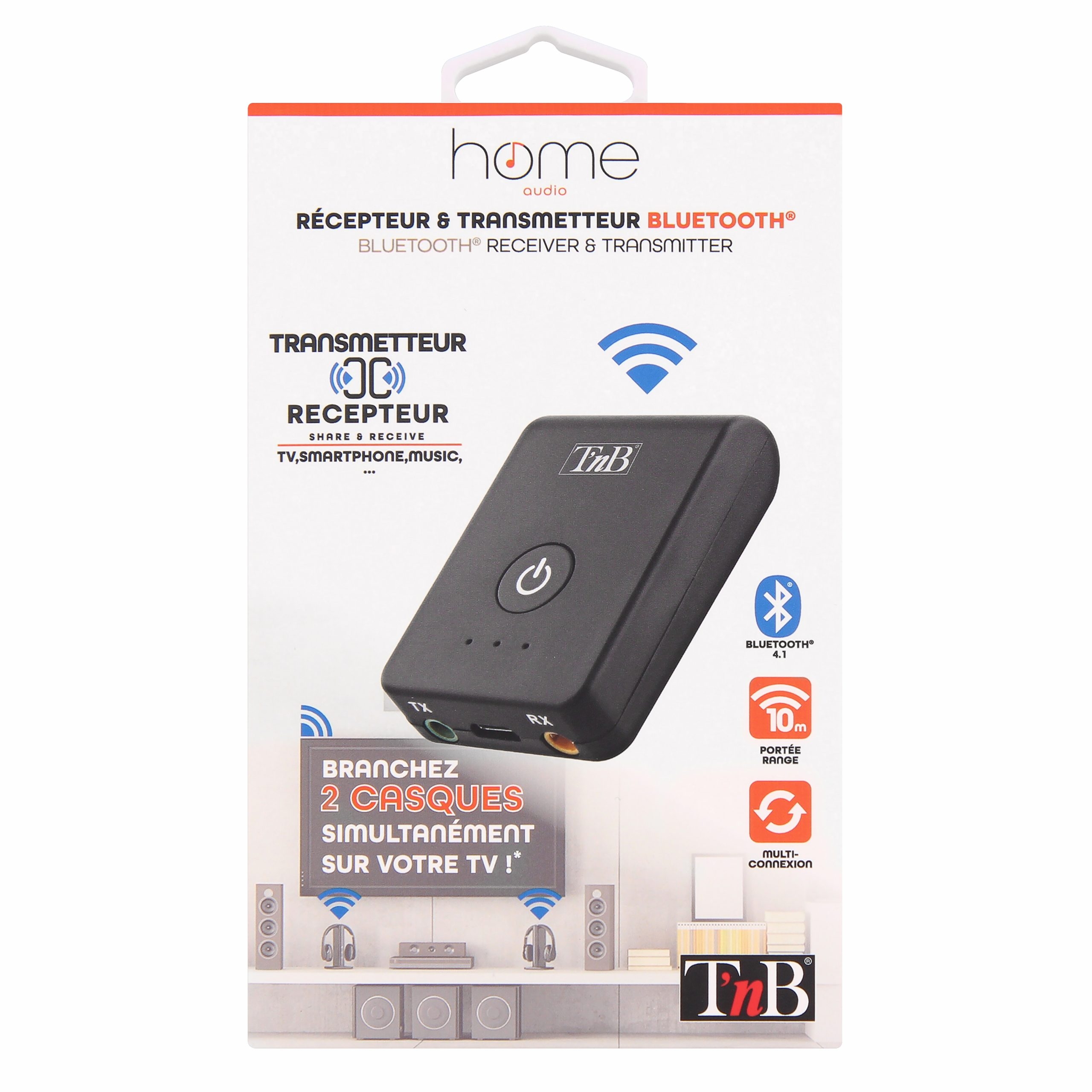 TNB Adaptateur transmetteur Bluetooth multipoint