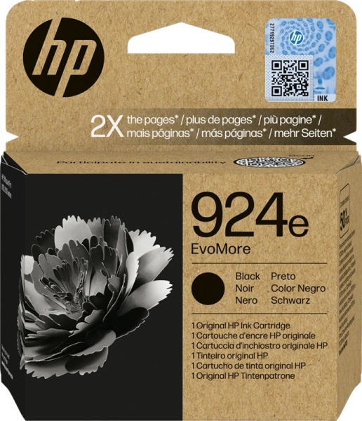 Cartouche d'encre noire authentique HP 924e - 4K0V0NE EvoMore  grande capacité