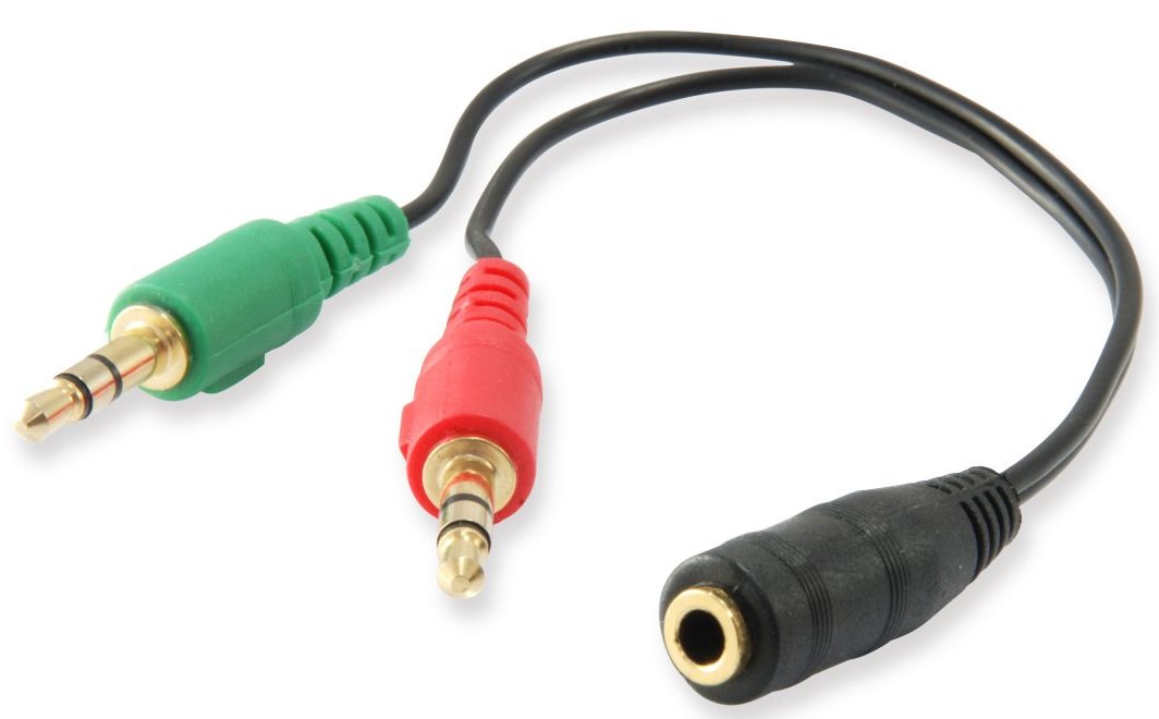 Equip Câble Audio Jack 3.5mm Femelle vers 2x Jack 3.5mm Mâle - Longueur 13cm - C
