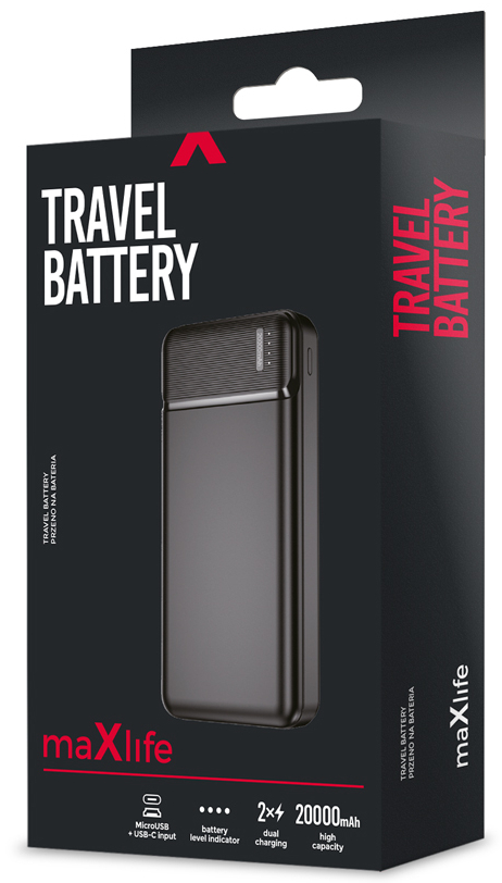 Batterie externe Maxlife MXPB-01 20000 mAh noir