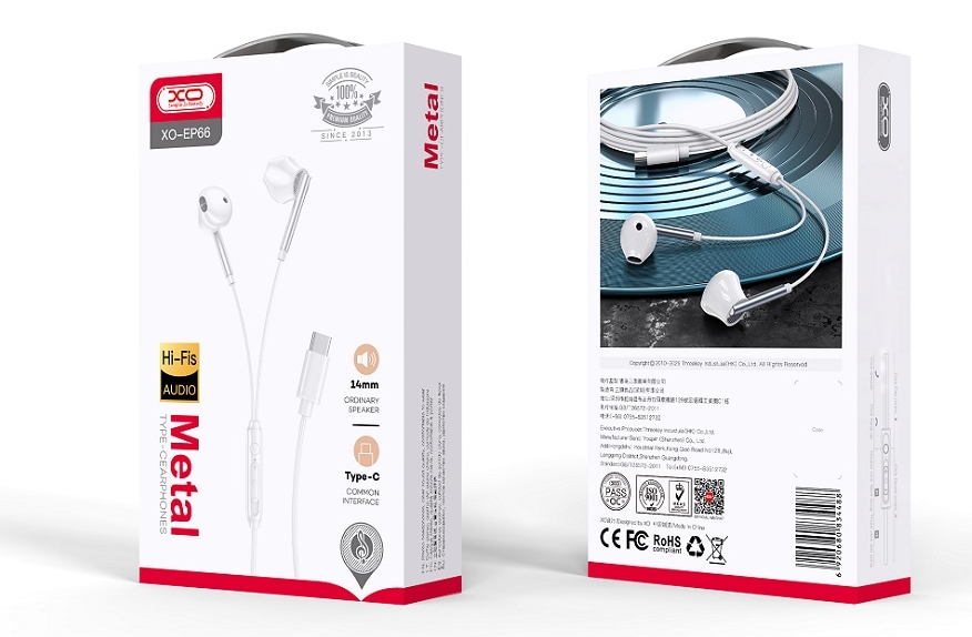 XO Écouteur EP66 Type C - Blanc