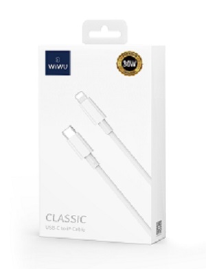 WIWU cable C008 USB-C - Lightning 1,2 m 30W white