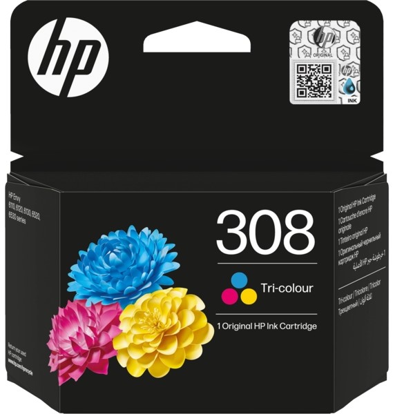 Cartouche d'encre couleur d'origine HP 308 - 7FP2UE