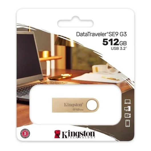 Clé USB Kingston DataTraveler SE9 G3 USB-A 3.2 Gen 1 512 Go - 220 Mo/s en lectur
