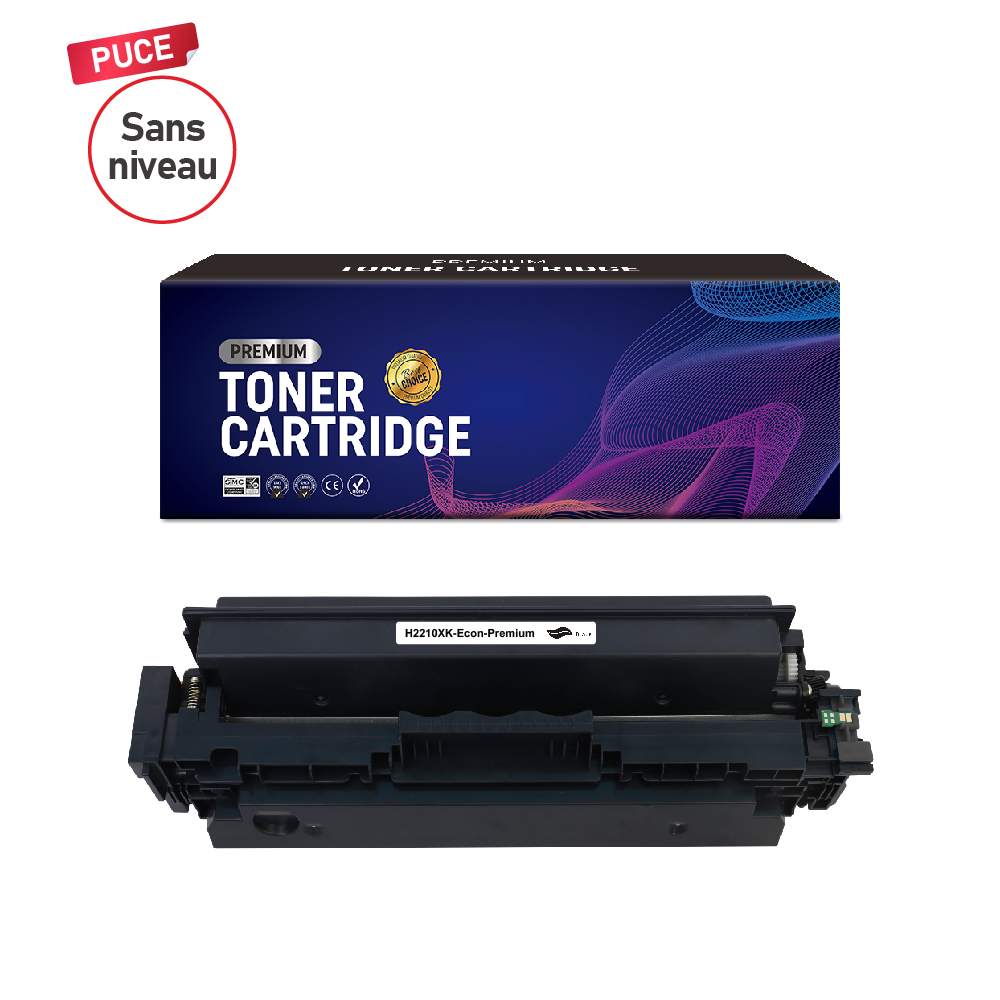 H2210XK-Econ-Premium Compatible pour W2210X(207X)-recycled chip Noir Toner cartr