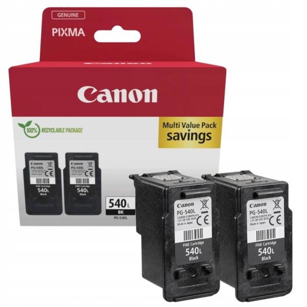 Canon PG540L Noir Pack de 2 Cartouches d'encre d'origine 5224B020