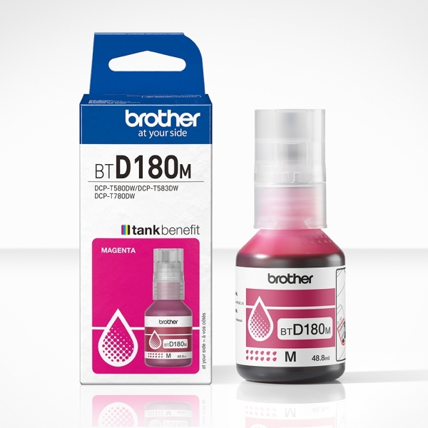 Bouteille d'encre magenta d'origine Brother BTD180M - BTD180M