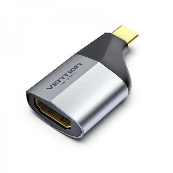 Adaptateur Vention USB-C mâle vers HDMI 2.0 femelle 4K - Gris aluminium