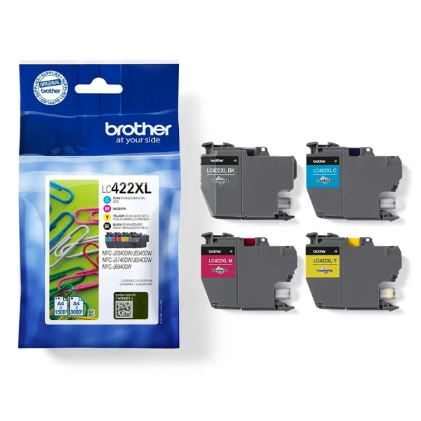BROTHER Pack de 4 cartouches Jet d'encre XL LC422XLVAL