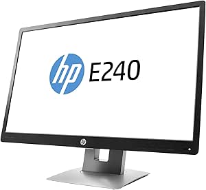[HP_E240_C_F168335] HP EliteDisplay E240 / OK / Grade C / 23.8" / 1920x1080 (Full HD) / Non tactile / 1 HDMI / 1 DP / 0 DVID / 0 DVII / 1 VGA / 0 USB-C / 2 USB / Sans Webcam / 16:9 / Sans Enceinte intégrée / 2015 / Avec socle / Noir et gris
