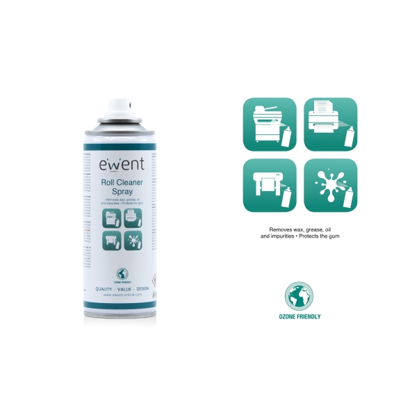 Spray nettoyant pour rouleaux d'imprimante Ewent - Aérosol - Transparent