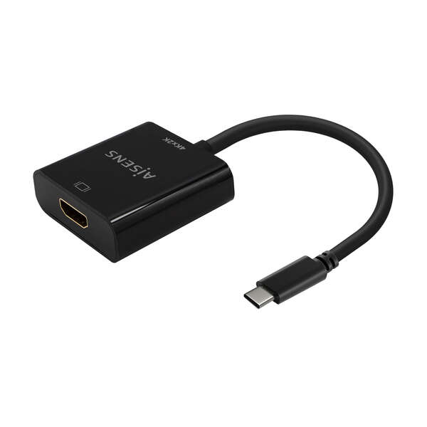 Aisens Convertisseur USB-C vers HDMI 4K@30Hz - USB-C/M-HDMI/H - 15cm - Noir